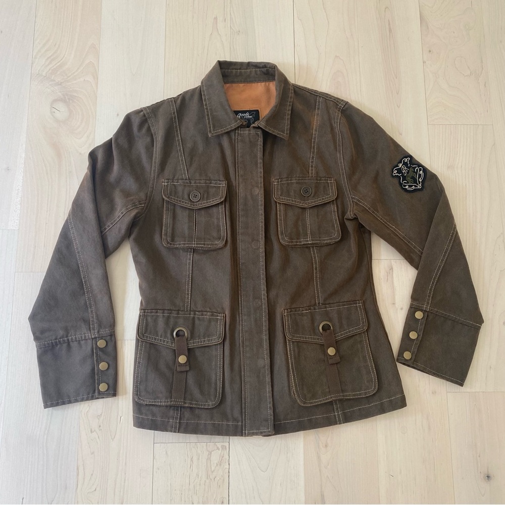 Goode Rider Equestrian Military Cargo Barn Utility Jacket size medium